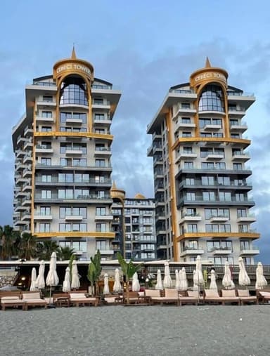 Аренда новых апартаментов в CEBECİ TOWERS, 12 этаж, вид на море, 11 000 EUR